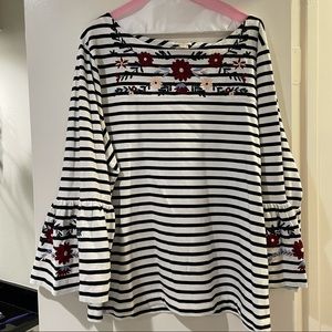 JCrew XXL bell sleeve top, VGUC